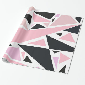 Papel De Regalo Modelo abstracto negro rosado artístico de los