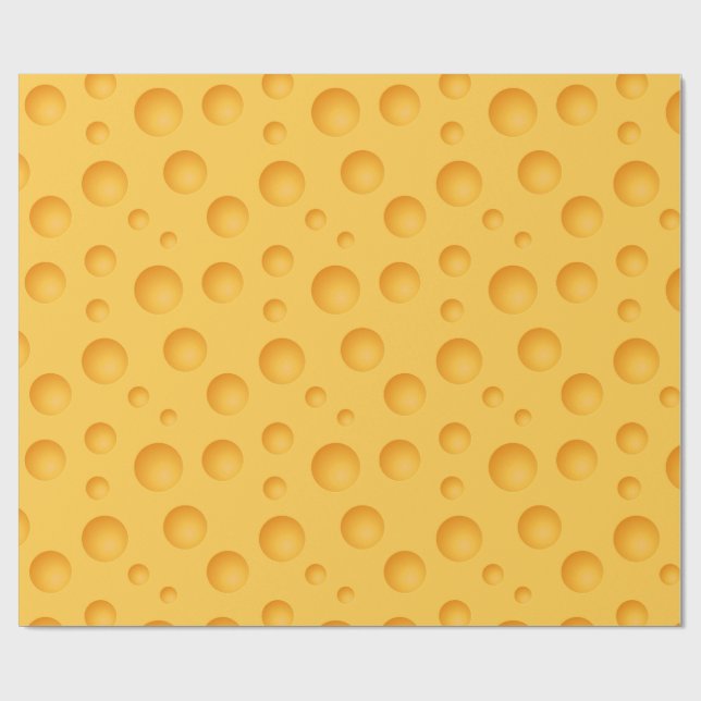 Papel De Regalo Modelo amarillo del queso (Superficie plana)