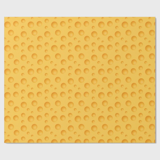 Papel De Regalo Modelo amarillo del queso (Superficie plana)