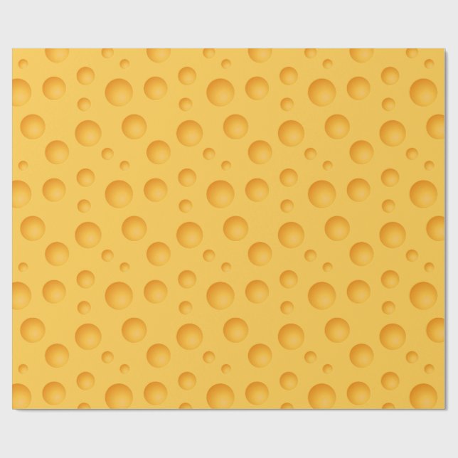 Papel De Regalo Modelo amarillo del queso (Superficie plana)
