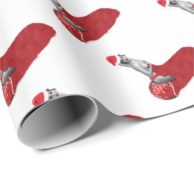 Papel de regalo modelo atractivo retro del navidad (Esquina del rollo)