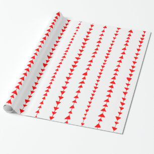 Papel De Regalo Modelo azteca blanco rojo de las flechas