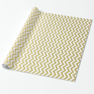 Papel De Regalo Modelo blanco de Chevron del Relieve metalizado