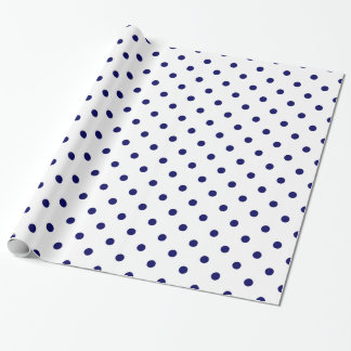 Papel De Regalo Modelo blanco del punto del lunar de los azules