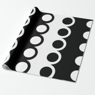 Papel De Regalo Modelo blanco negro del círculo