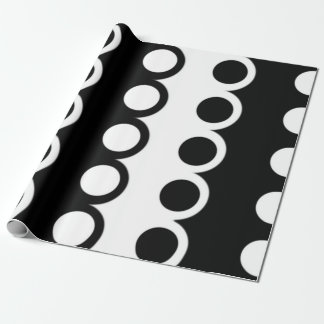 Papel De Regalo Modelo blanco negro del círculo