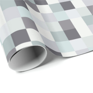 Papel De Regalo Modelo blanco y gris de Pixelated