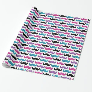 Papel De Regalo Modelo bling colorido del bigote (falso purpurina)