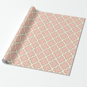 Papel De Regalo Modelo con clase coralino rosado marroquí de