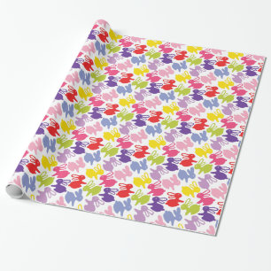 Papel De Regalo modelo con los conejos de Pascua