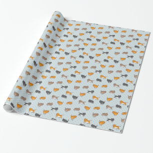 Papel De Regalo modelo con los gatos divertidos