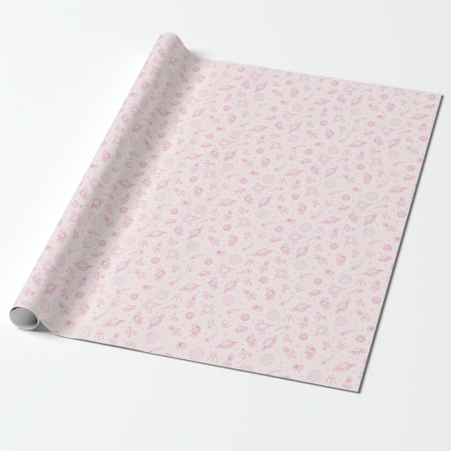 Papel De Regalo Modelo cósmico lindo (Desenrollado)
