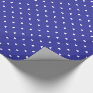 Papel De Regalo Modelo de estrella azul y blanco