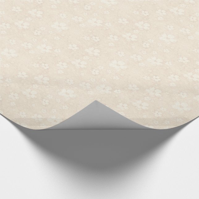 Papel De Regalo Modelo de flores poner crema romántico (Esquina)