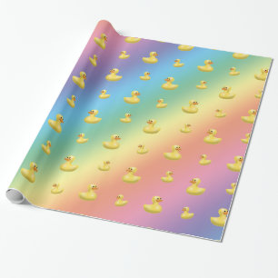 Papel De Regalo Modelo de goma del pato del arco iris