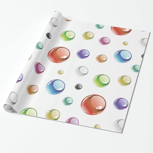 Papel De Regalo Modelo de la burbuja del arco iris (Desenrollado)