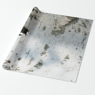 Papel De Regalo Modelo de la corteza de abedul