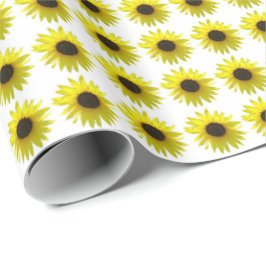 Papel De Regalo Modelo de la floración del girasol