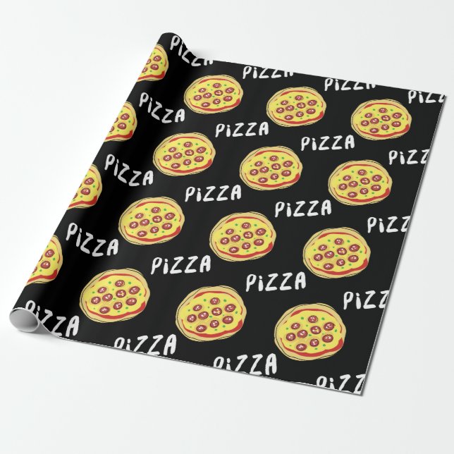 Papel De Regalo Modelo de la pizza (Desenrollado)