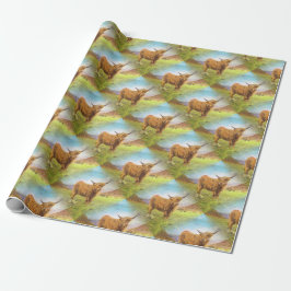 Papel De Regalo Modelo de la vaca de la montaña