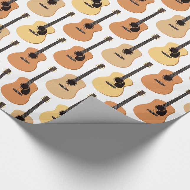 Papel De Regalo Modelo de las guitarras acústicas (Esquina)