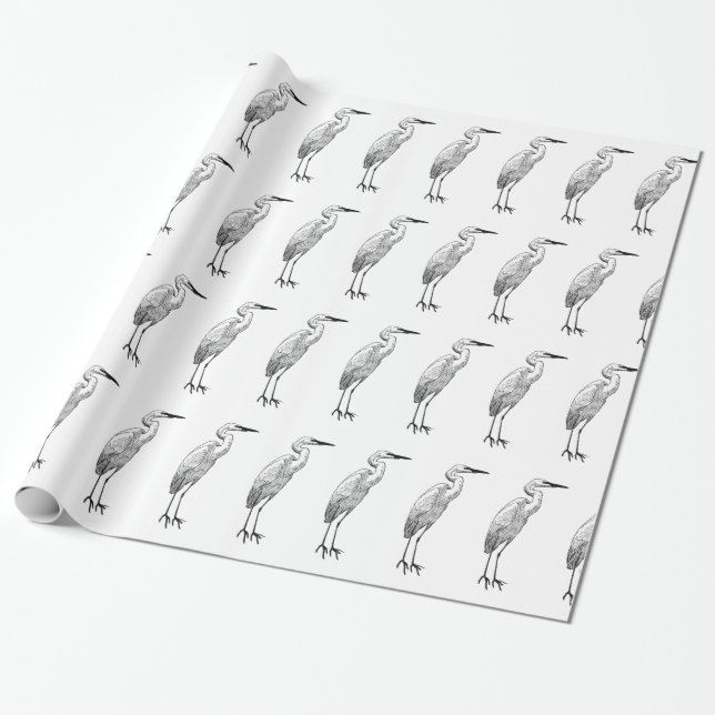 Papel De Regalo Modelo de los Egrets (Desenrollado)