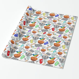 Papel De Regalo Modelo de los ilustraciones de la hornada del