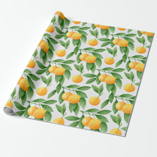 Papel De Regalo Modelo de los naranjas o de las mandarinas de la