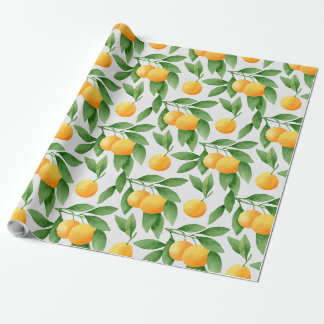 Papel De Regalo Modelo de los naranjas o de las mandarinas de la