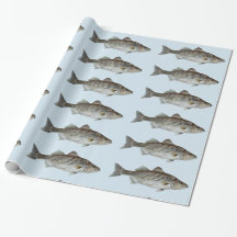 Modelo de los pescados de la lubina rayada