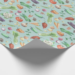 Papel De Regalo Modelo de los Veggies y de las especias de la