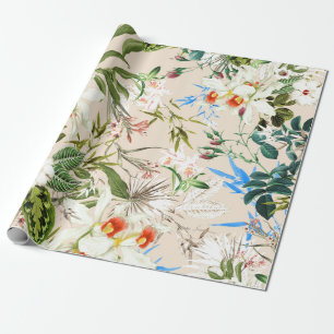 Papel De Regalo Modelo de los Wildflowers del vintage