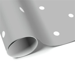 Papel De Regalo Modelo de lunar gris y blanco