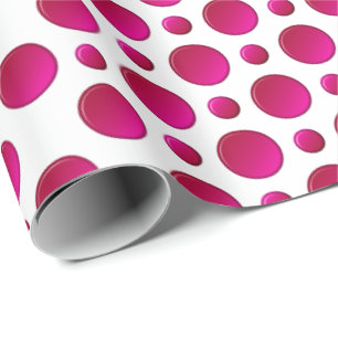 Papel De Regalo Modelo de lunares rojo