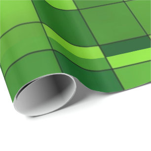 Papel De Regalo Modelo de mosaico verde brillante