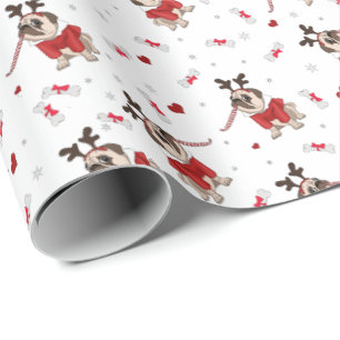 Papel De Regalo Modelo de Navidad del barro amasado