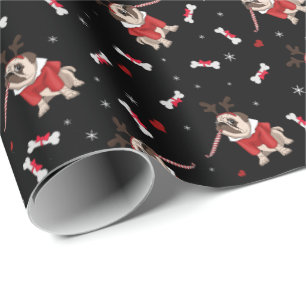 Papel De Regalo Modelo de Navidad del barro amasado