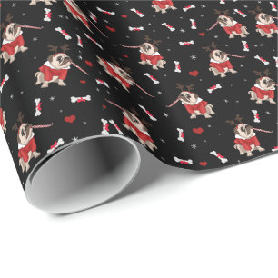 Papel De Regalo Modelo de Navidad del barro amasado