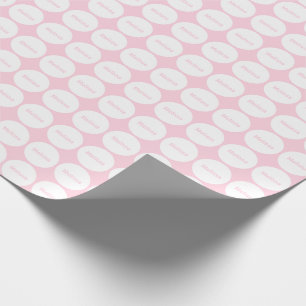 Papel De Regalo Modelo de puntos blanco en rosa claro con nombre