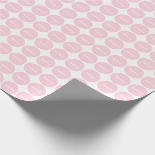 Papel De Regalo Modelo de puntos rosa claro en blanco con nombre