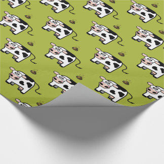 Papel De Regalo Modelo de ruborización divertido de la vaca de