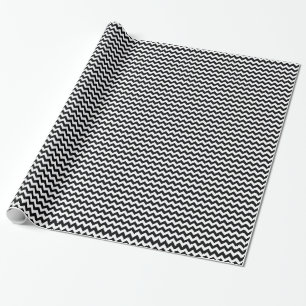 Papel De Regalo Modelo de zigzag negro y blanco intrépido de