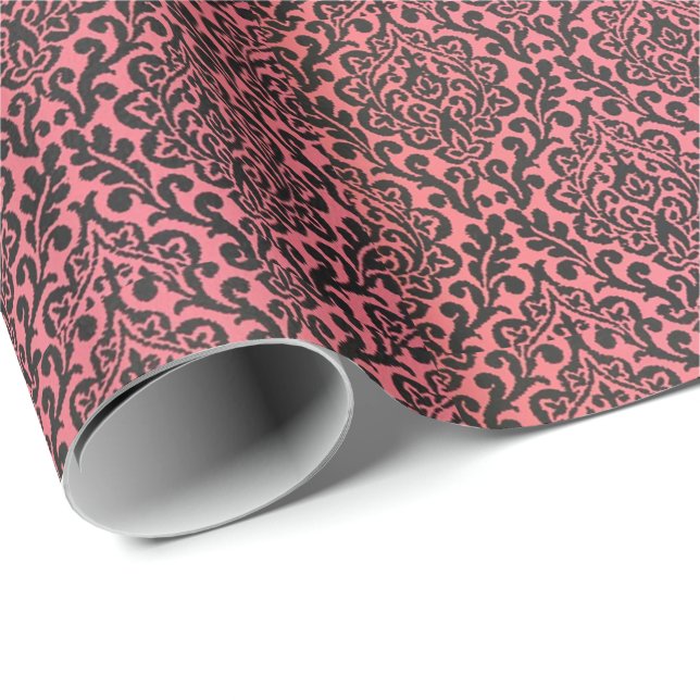 Papel De Regalo Modelo decorativo en rosa (Esquina del rollo)