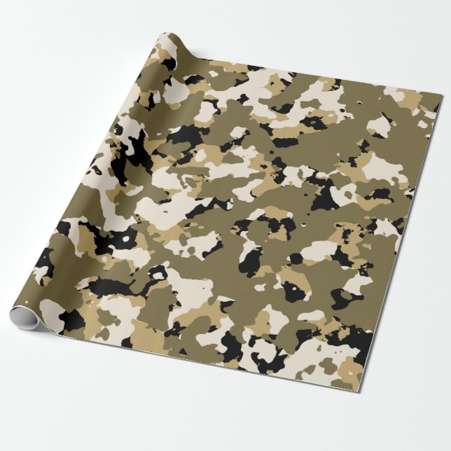 Papel De Regalo Modelo del camuflaje del desierto (Desenrollado)