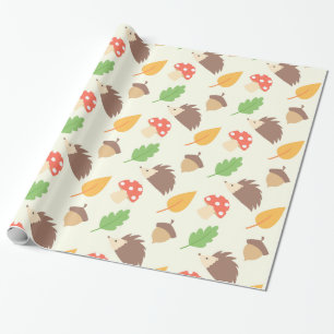 Papel De Regalo Modelo del erizo de la caída