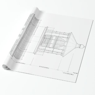 Papel De Regalo Modelo del faro de la isla de Bodie del vintage