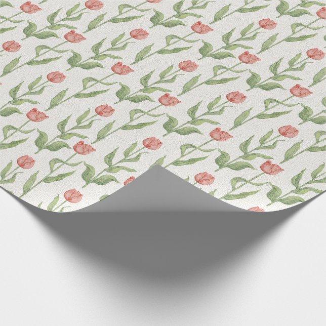 Papel De Regalo Modelo del jardín del tulipán (Esquina)