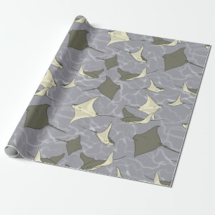 Papel De Regalo Modelo del océano de la pastinaca de Cownose