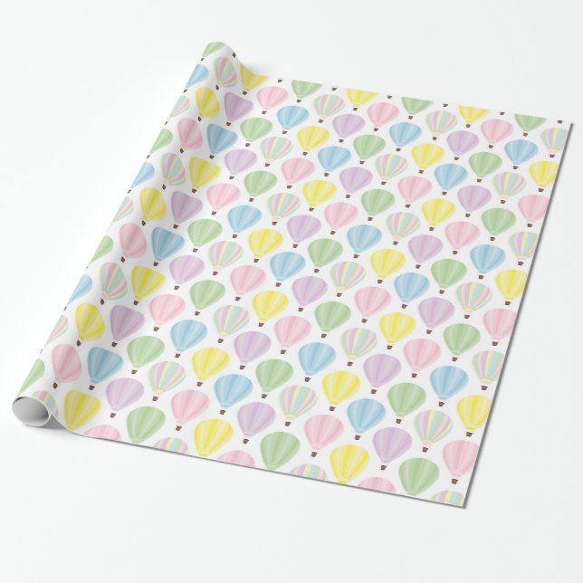 Papel De Regalo Modelo del pastel del globo del aire caliente (Desenrollado)