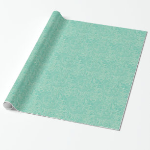 Papel De Regalo Modelo del Peony de la turquesa